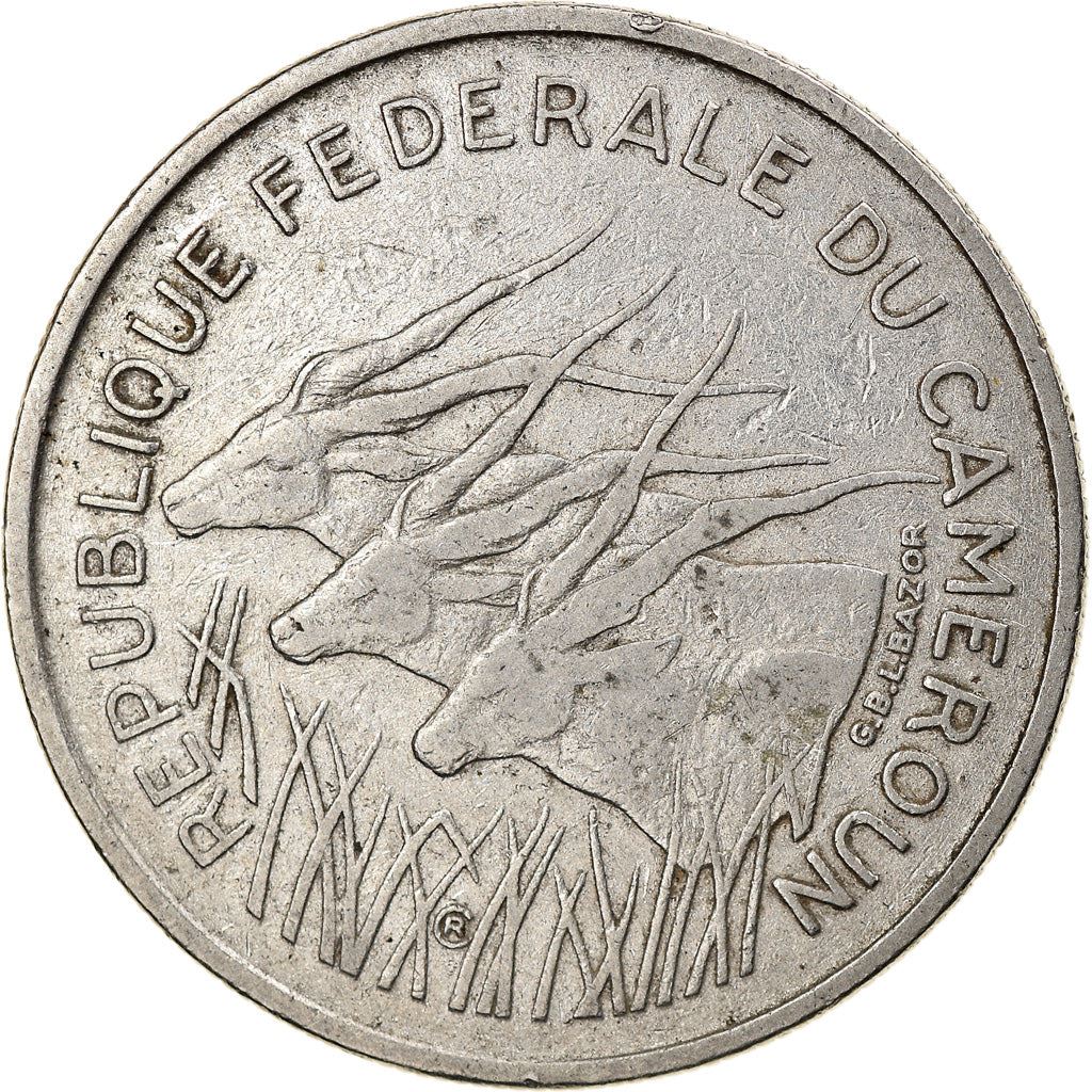Cameroon | 100 Francs Coin | Giant Elands | Km:15 | 1971 - 1972