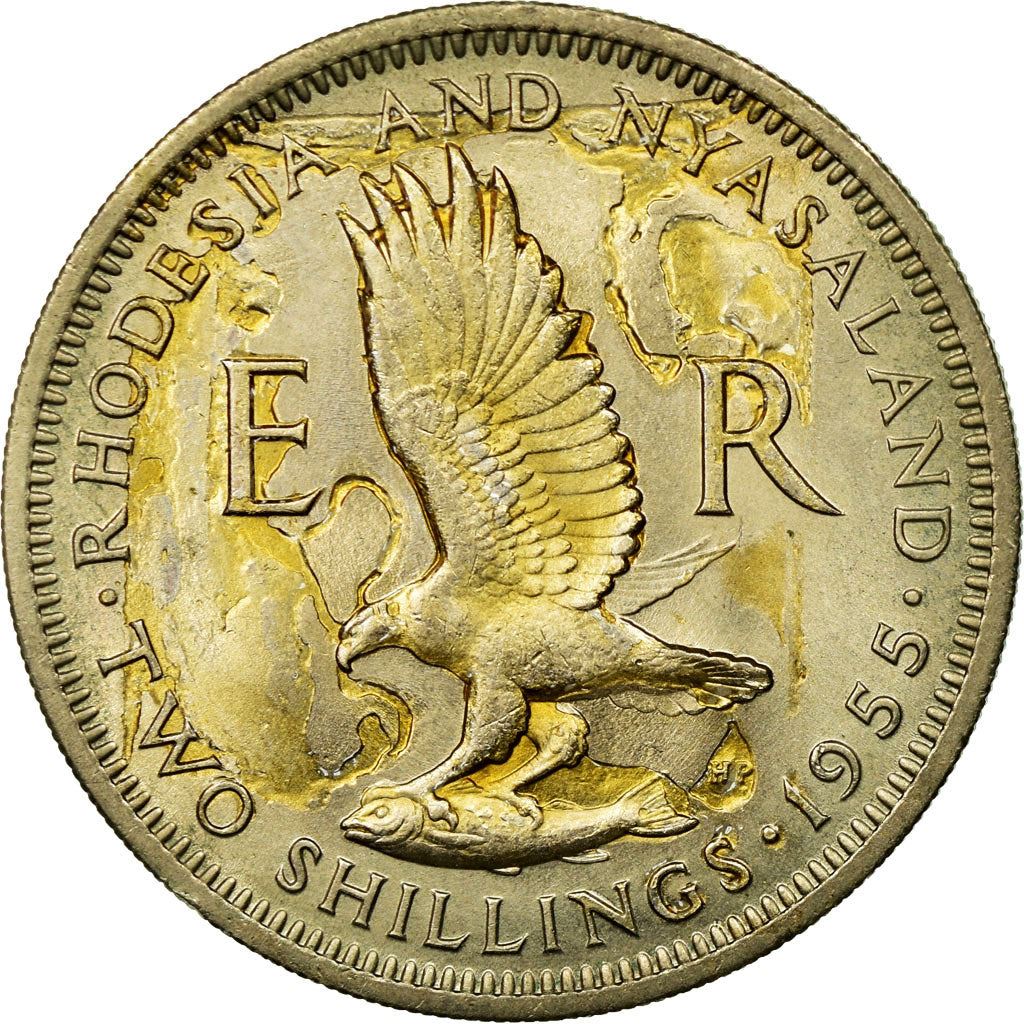 Rhodesia and Nyasaland | 2 Shillings Coin | Elizabeth II | Eagle | Km:6 | 1955 - 1957