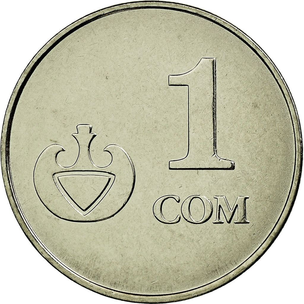 Kyrgyzstan 1 Som Coin | Falcon | Kookor | KM14 | 2008
