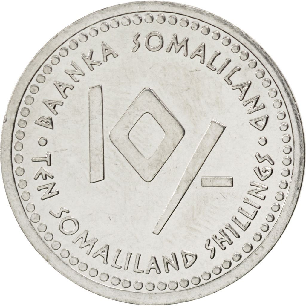Somalilandia | Moneda de 10 chelines | Libra | Acero inoxidable | KM:15 | 2006