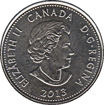 Canada | 25 Cents Coin | Laura Secord | Nickel plated steel | KM:1700 | 2013