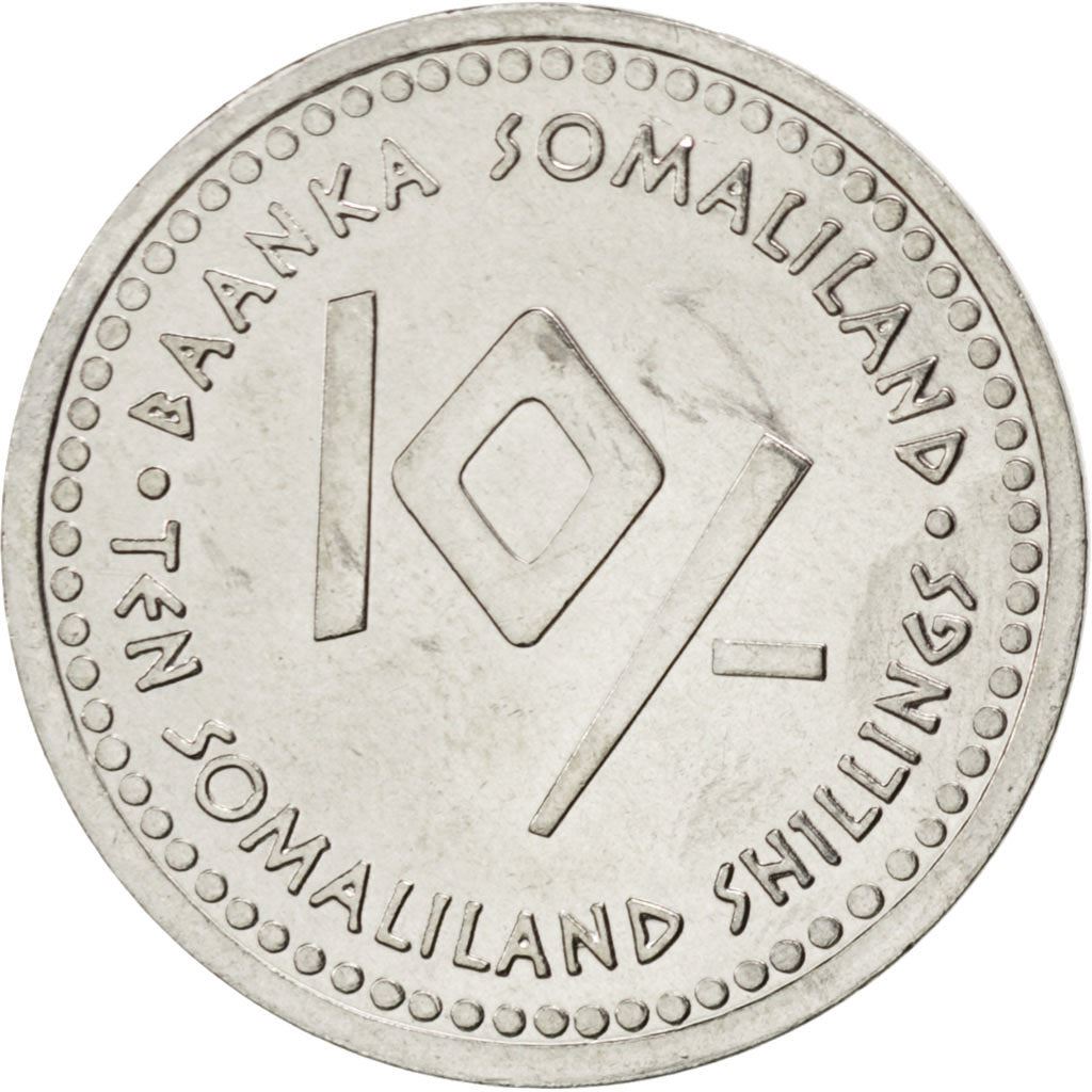 Somaliland | Pièce de 10 shillings | Bélier | Acier inoxydable | KM:9 | 2006