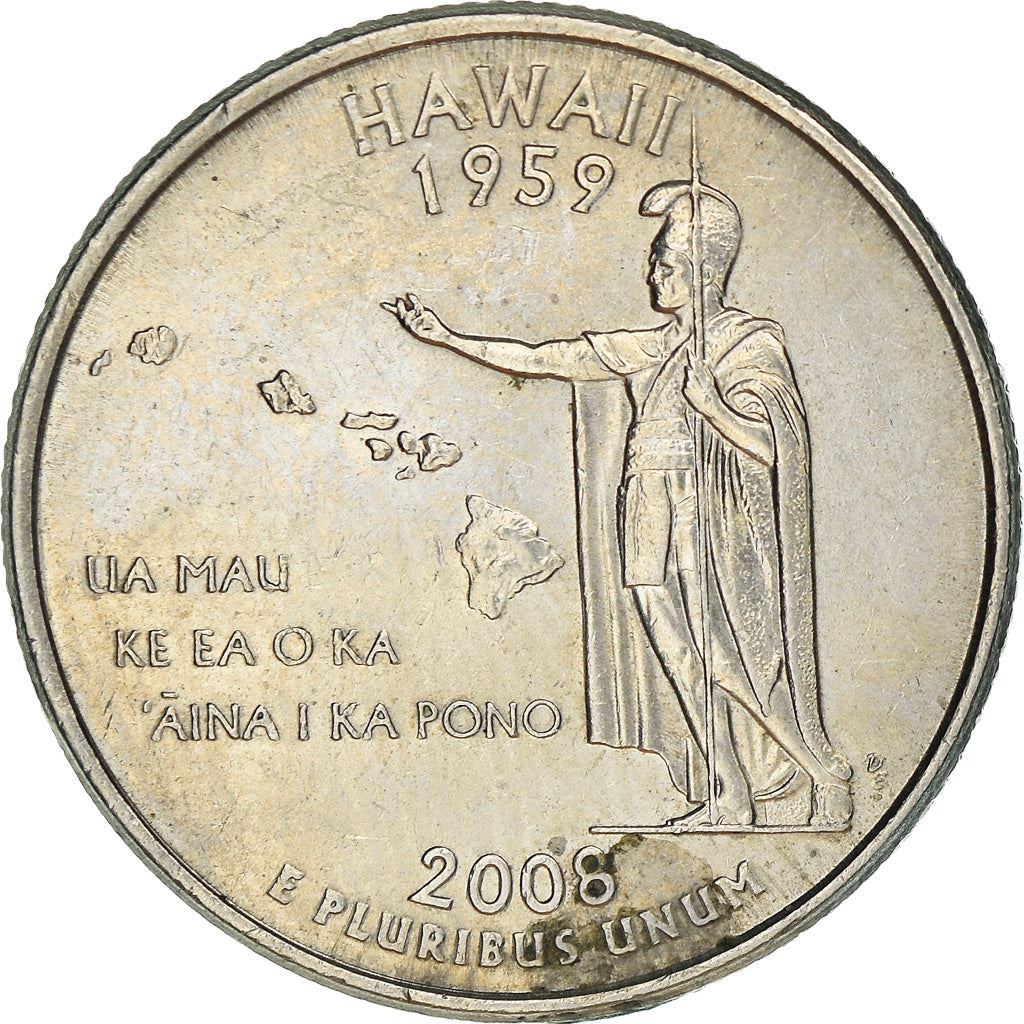 United States | 1/4 Dollar Coin | Hawaii | Km:425 | 2008