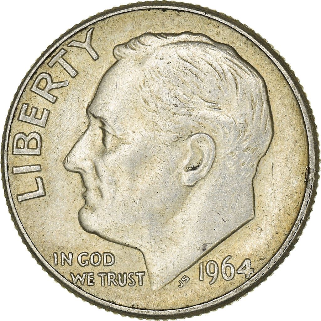 アメリカ合衆国 | 1ダイム硬貨 | フランクリン・D・ルーズベルト | KM:195 | 1946年 - 1964年