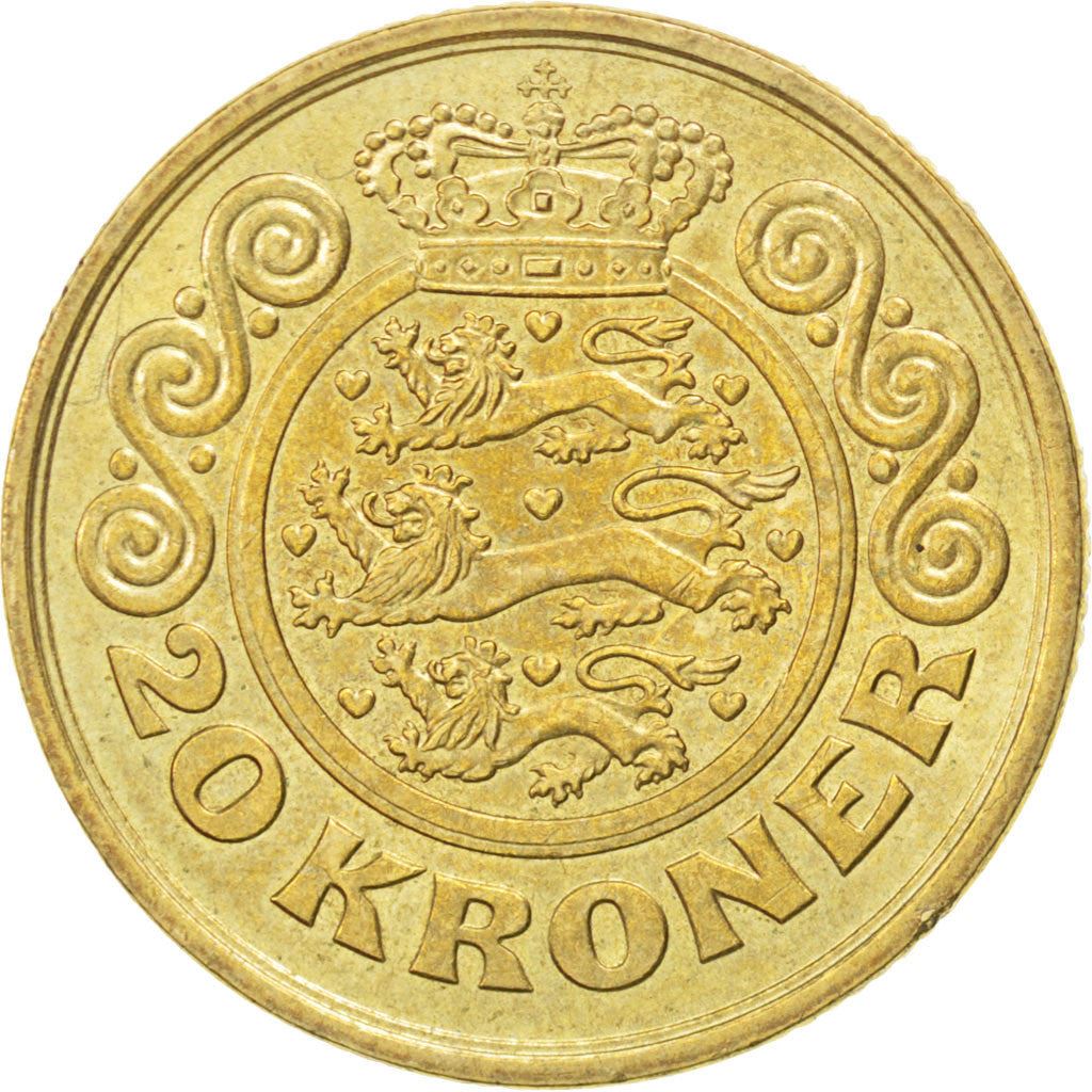 Denmark | 20 Kroner Coin | Margrethe II | Km:871 | 1990 - 1993