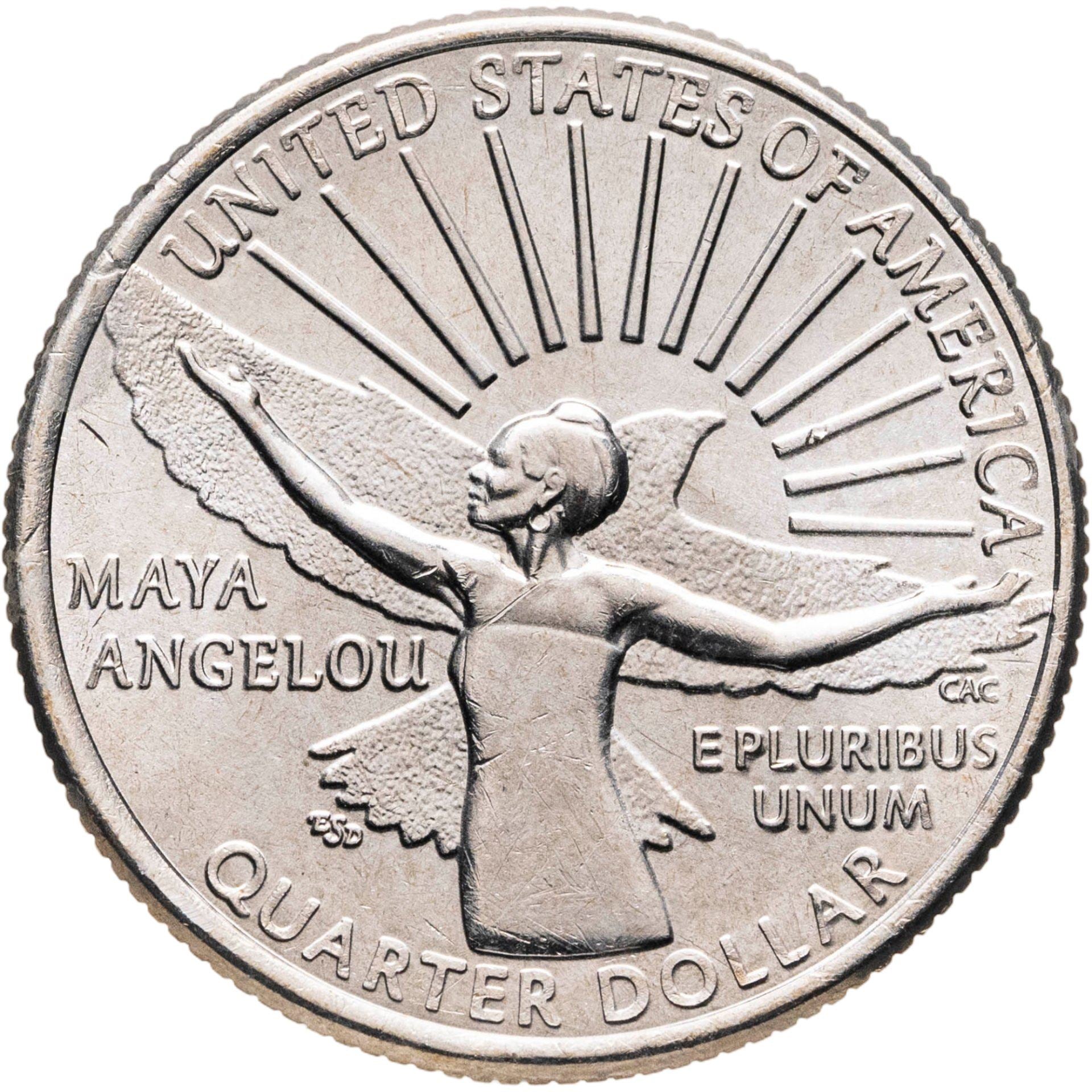 United States | 1/4 Dollar Coin | Maya Angelou | KM:766 | 2022