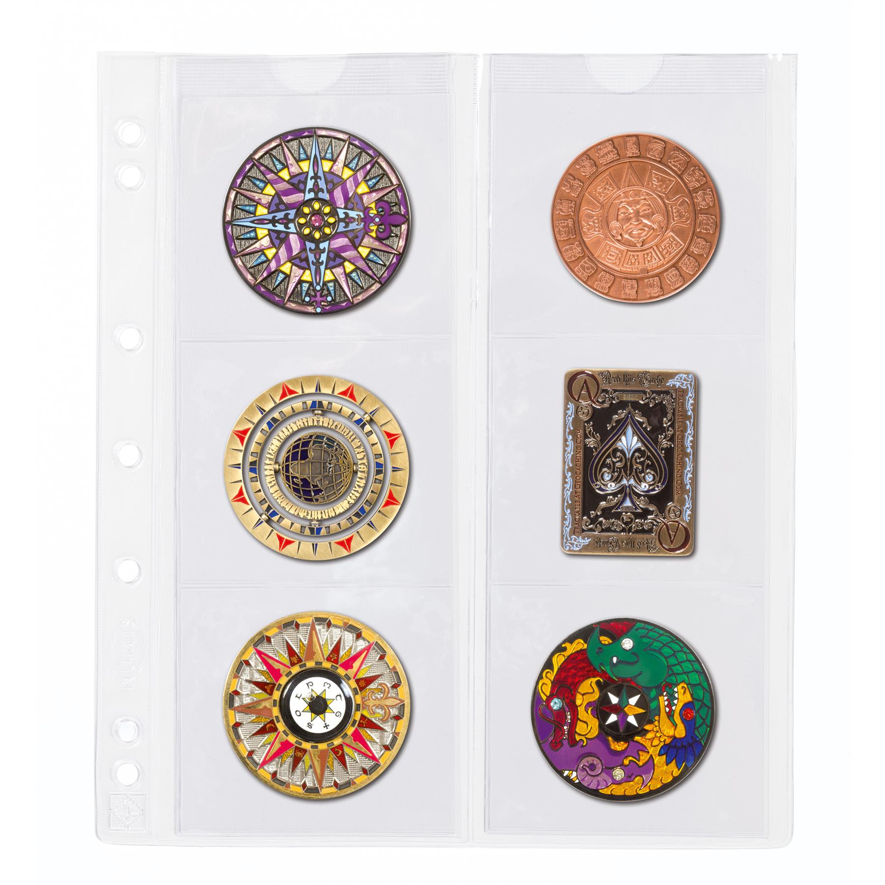 NUMIS Coin Sheets for Coin Albums | Packs of 5 | Different Pocket Conf