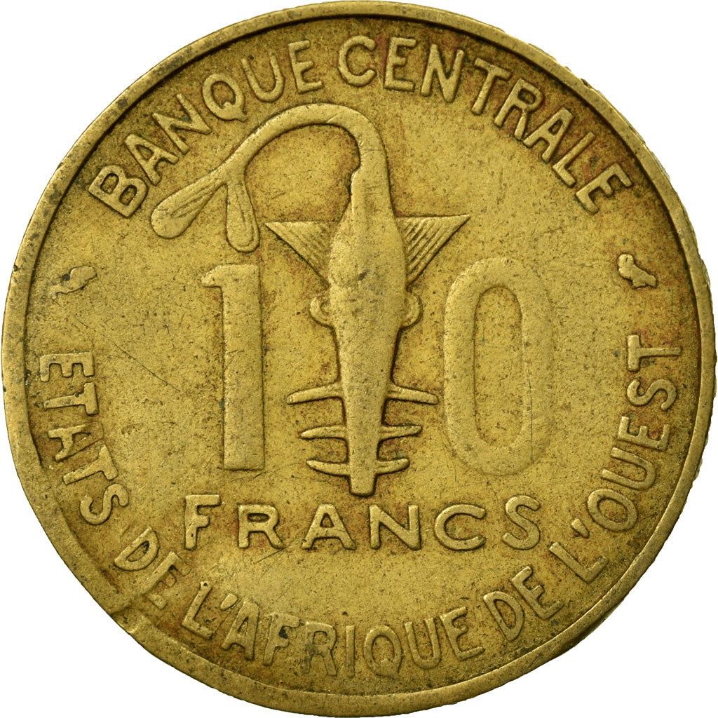 Western African States | 10 Francs Cfa Coin | Emblem of Central Bank | Gazelle | Km:1A | 1966 - 1981