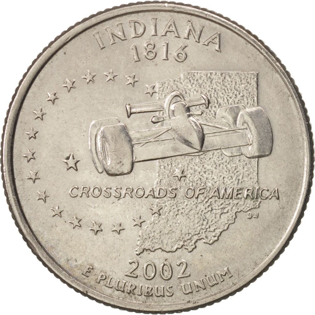 United States | 1/4 Dollar Coin | Indiana | Km:334 | 2002