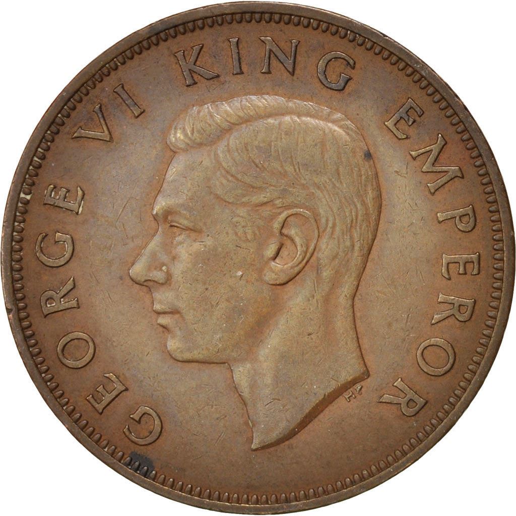New Zealander 1 Penny Mynt | Kong George VI | Tui-fugl | KM13 | 1940 - 1947