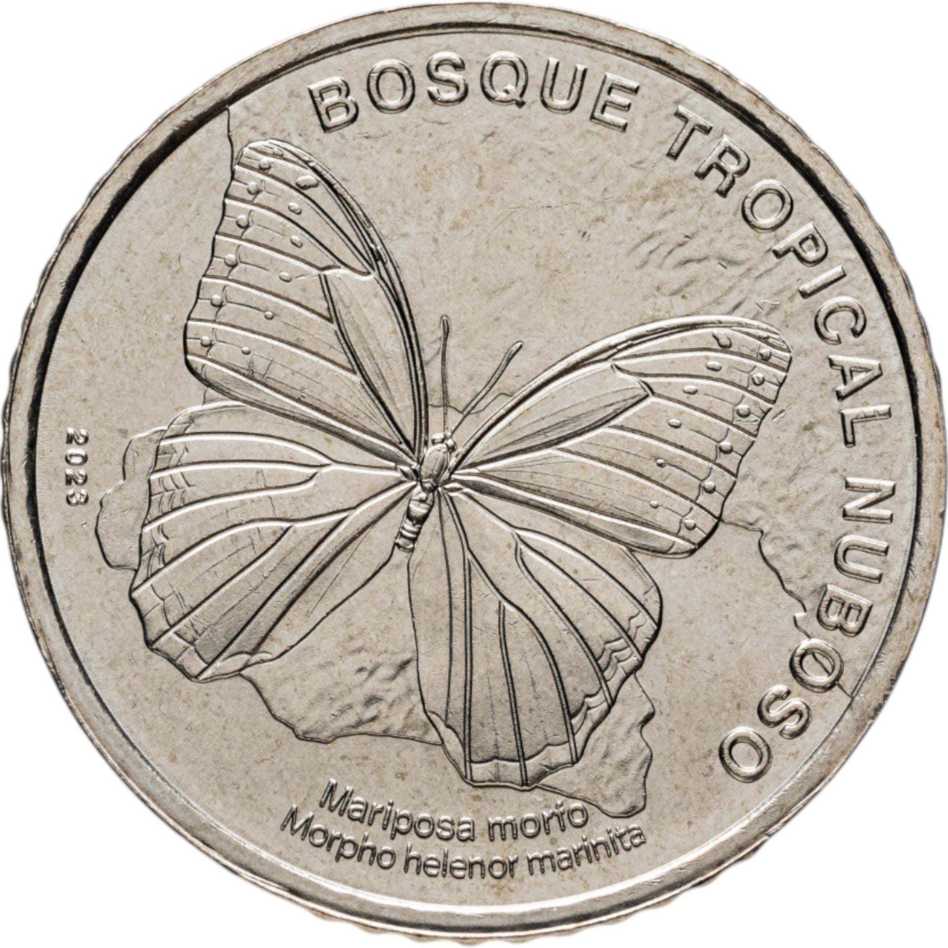Costa Rica | 50 Colones Mønt | Menelaus blå morpho | KM:249 | 2023
