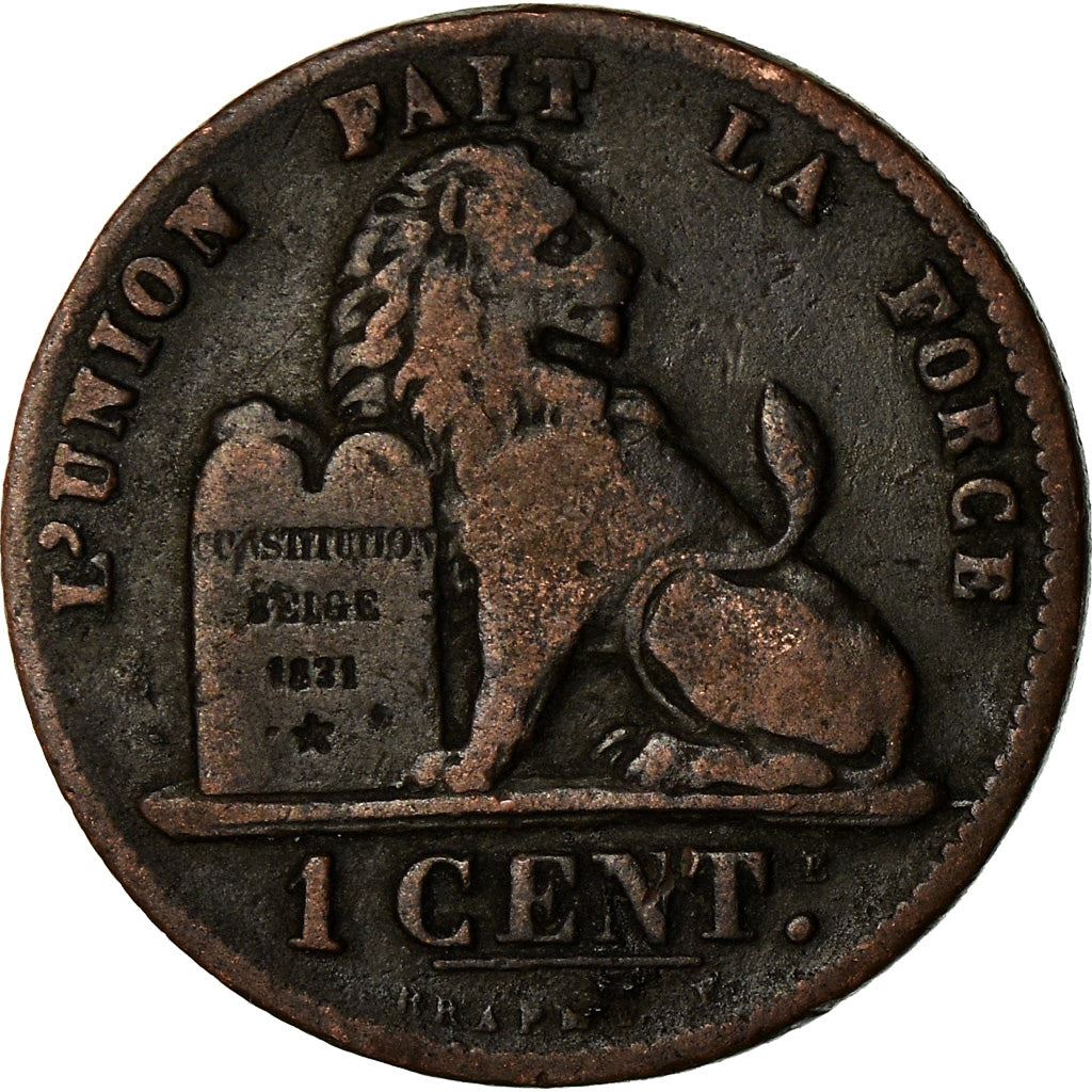 Belgien | 1 centime-mønt | Léopold I | Kobber | KM:1.1-1.4 | 1832-1863