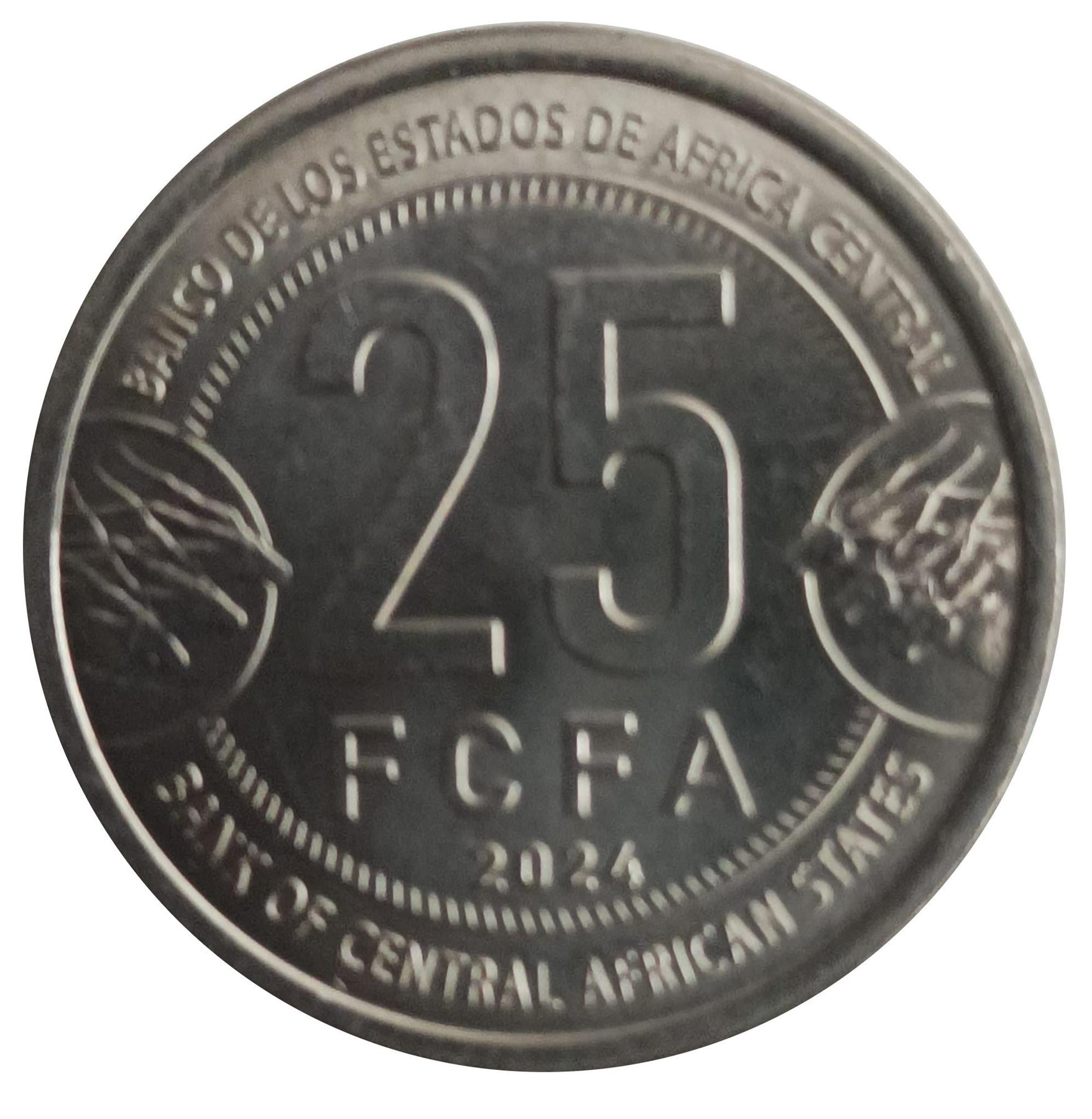 Central African States | 25 Francs Cfa Coin | Farmer | Tractor | 2024