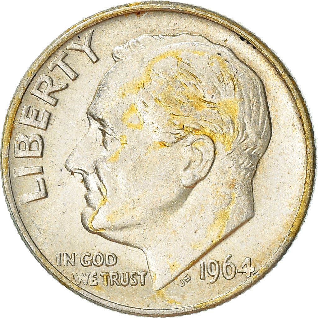 アメリカ合衆国 | 1ダイム硬貨 | フランクリン・D・ルーズベルト | KM:195 | 1946年 - 1964年