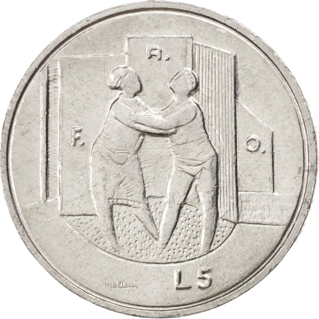 San Marino | 5 Lire Coin | FAO | Km:53 | 1976