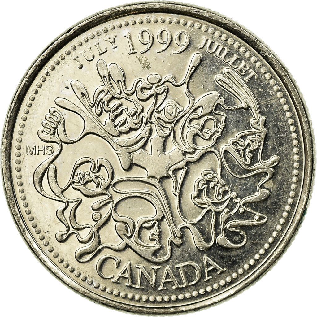 Canada | 25 Cents Coin | A Nation of People | Km:348 | 1999