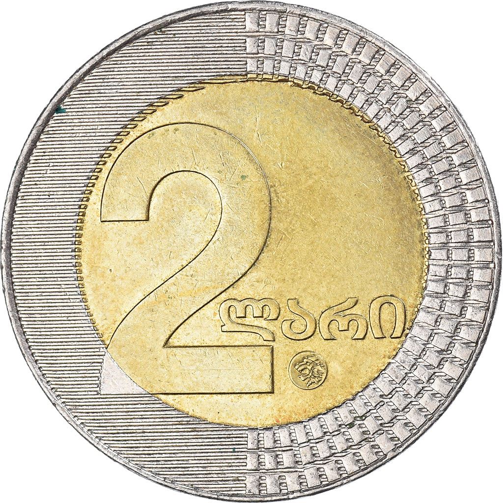 Georgia Coin | 2 Lari | León | Antiguo Kolkhi Tetri | KM94 | 2006