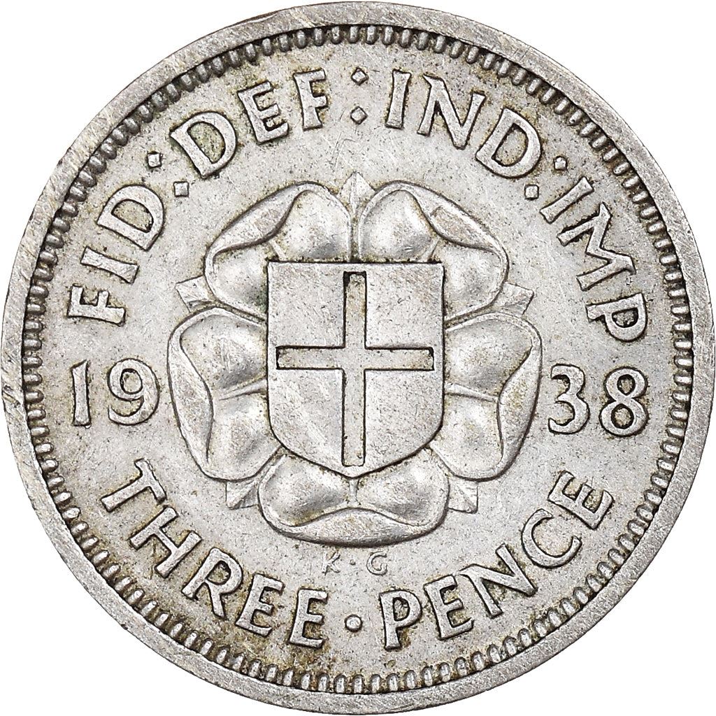 United Kingdom | 3 Pence Coin | George VI | KM:848 | 1937 - 1945