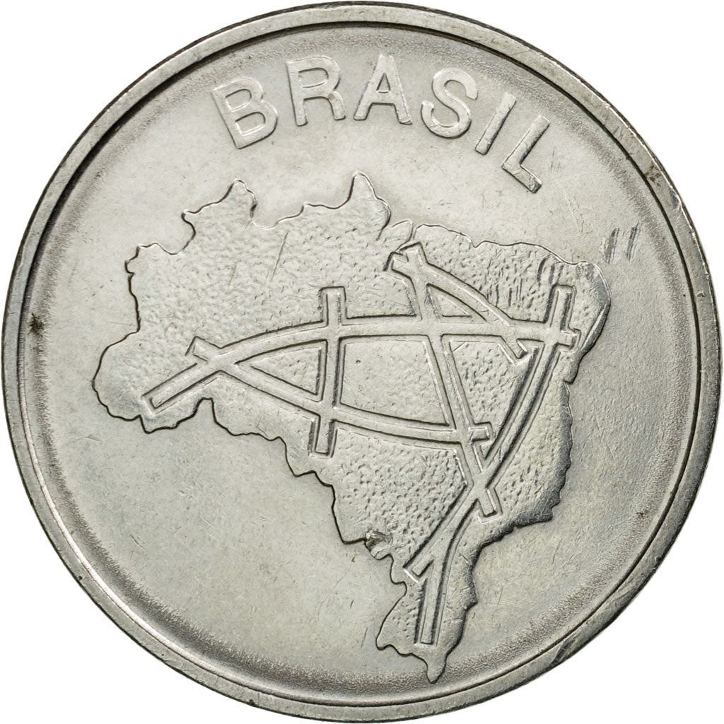 Brazil | 10 Cruzeiros Coin | Brazil's main roads | Km:592 | 1985 - 1986