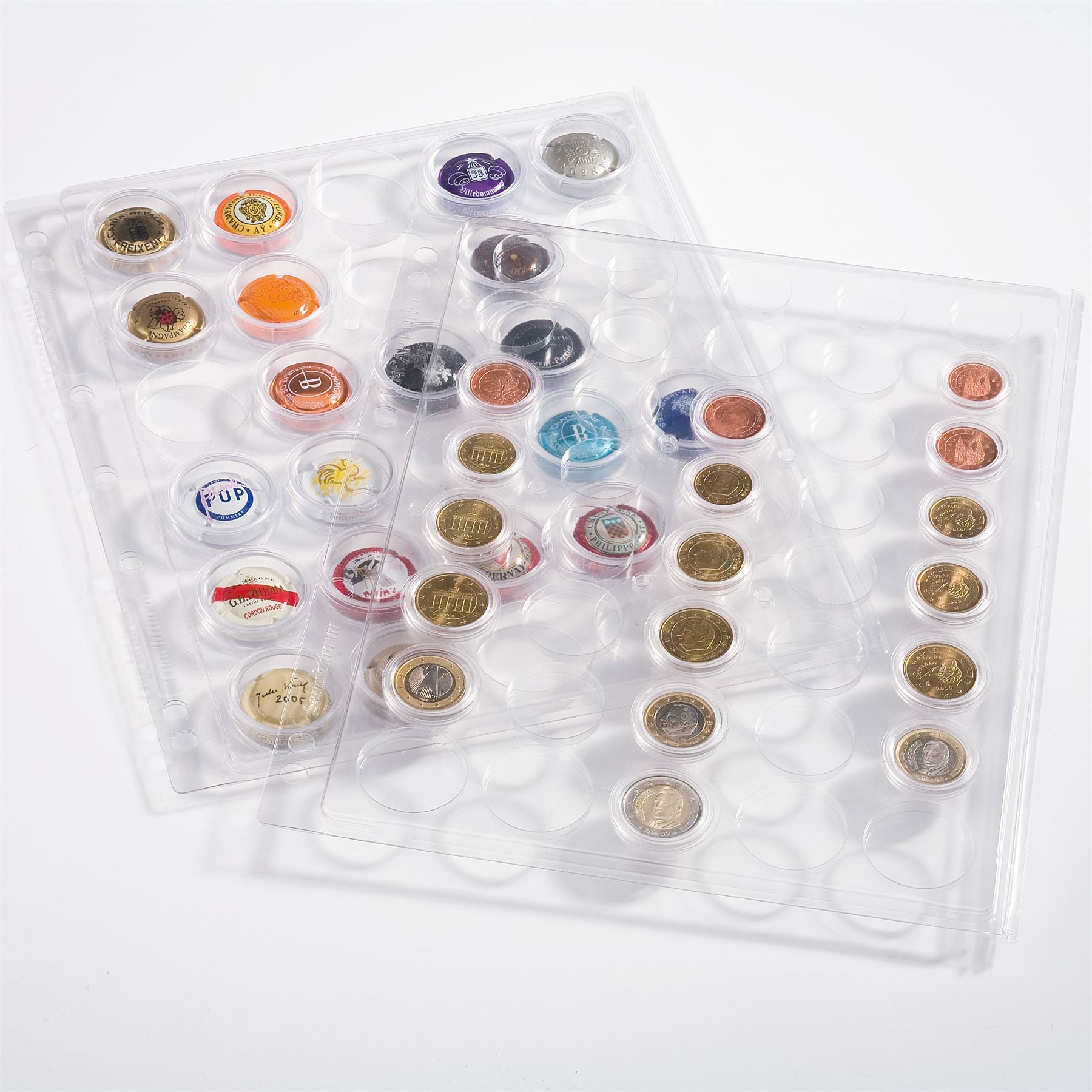 ENCAP Sheets for Ring Binder Coin Albums | Coin Capsule Storage Sheets | Packs of 2 | Different Pocket Configurations