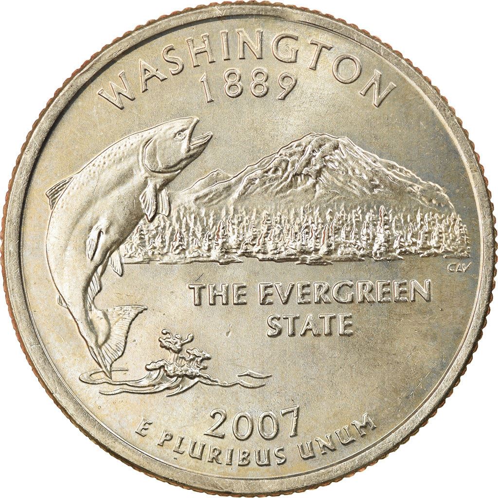 United States | 1/4 Dollar Coin | Washington | Km:397 | 2007