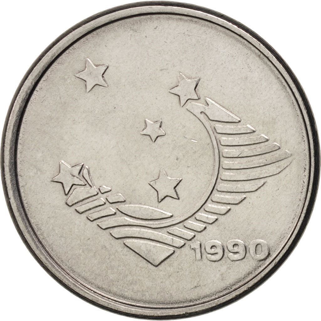 Brasilien 1 Cruzeiro Laureate huvud av Republiken Mynt KM617 1990