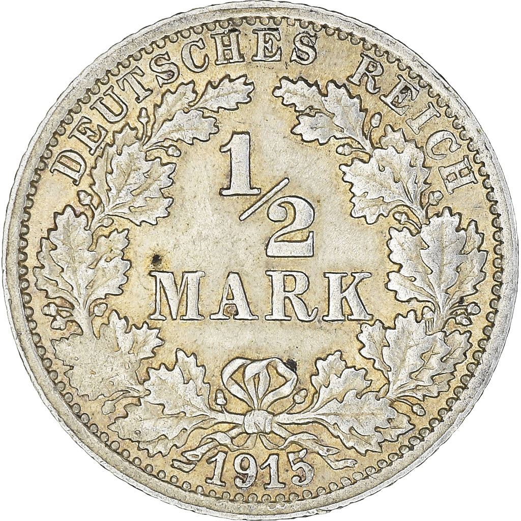German Empire 1/2 Mark Coin | Deutsches Reich | Wilhelm II | Type 2 | KM17 | 1905 - 1919