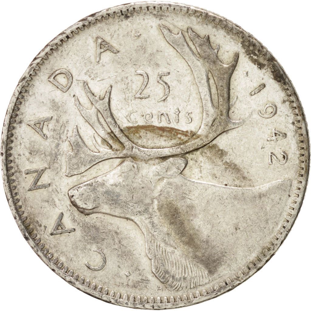 Canada | 25 Cents Coin | Silver | KM:35 | 1937-1947