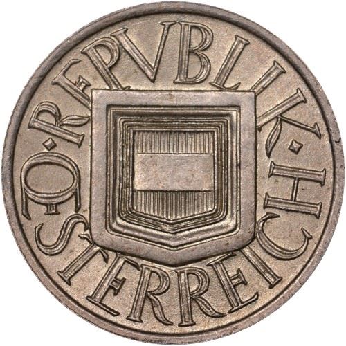 Austria | 1/2 Schilling Coin | Austrian Escutcheon | Km:2839 | 1925 - 1926