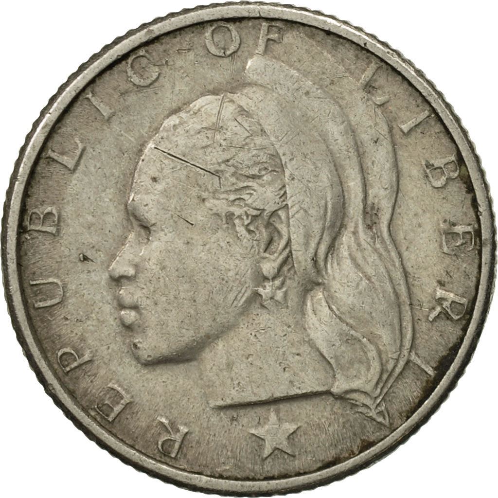 Liberia | 10 Cents Coin | Olive branches | Km:15A.1 | 1966 - 1987