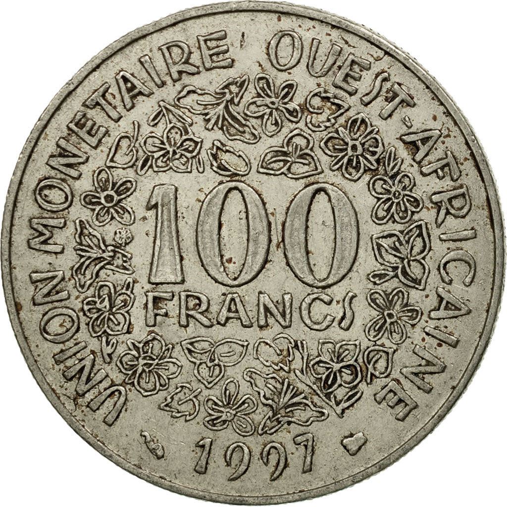 Western African States | 100 Francs Cfa Coin | Emblem of Central Bank | Flowers | Km:4 | 1967 - 2005