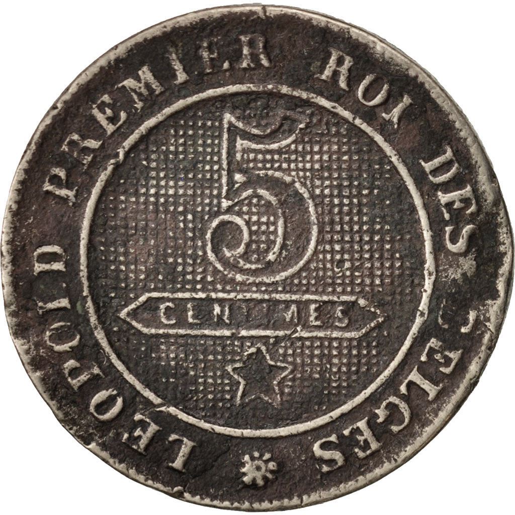Belgium | 5 Centimes Coin | Léopold I | Copper-nickel | KM:21 | 1861-1864