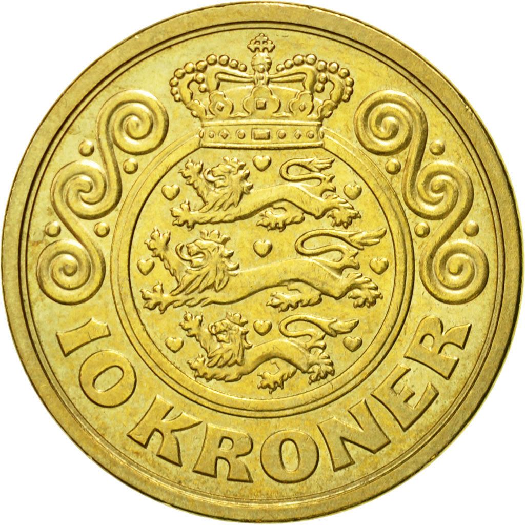 Denmark | 10 Kroner Coin | Margrethe II | Km:887 | 2001 - 2002