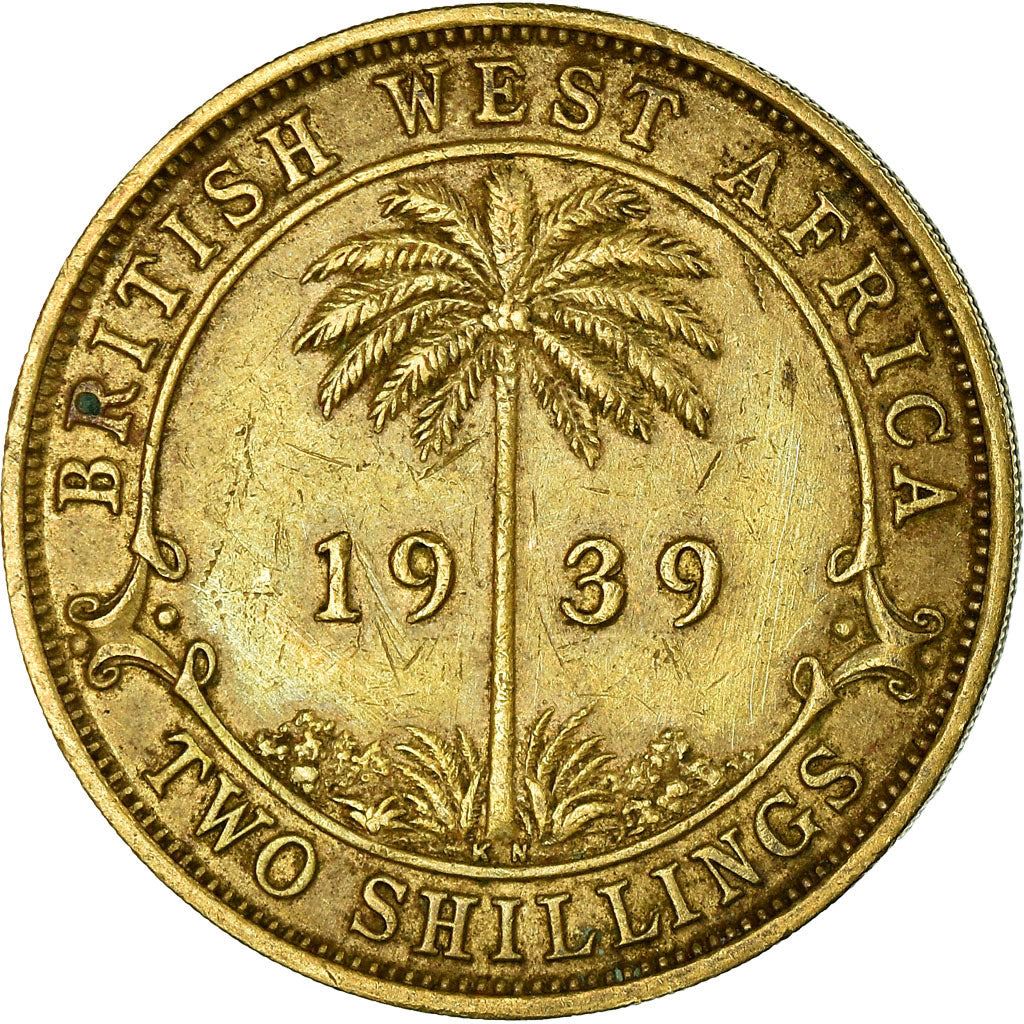 British West Africa | 2 Shillings Coin | Palm Tree | George VI | Km:24 | 1938 - 1947