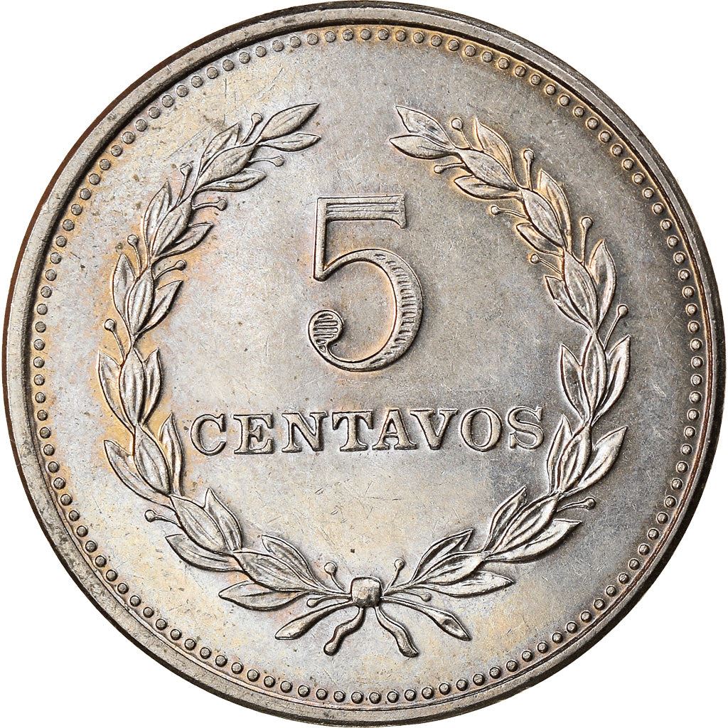 El Salvador | 5 Centavos Coin | Francisco Morazan | Km:149 | 1975 - 1986