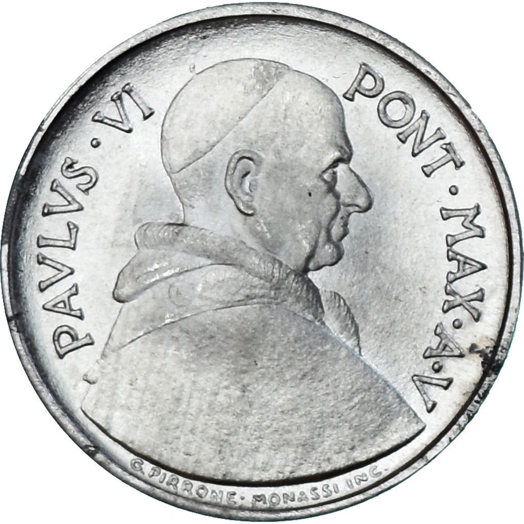 Vatican City | 5 Lire Coin | Paul VI | Km:94 | 1967
