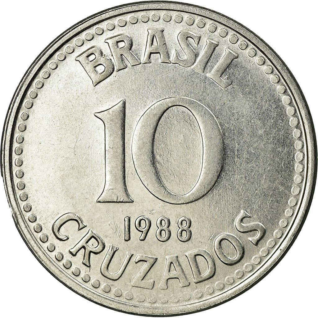 Brazil | 10 Cruzados Coin | Star | Km:607 | 1987 - 1988