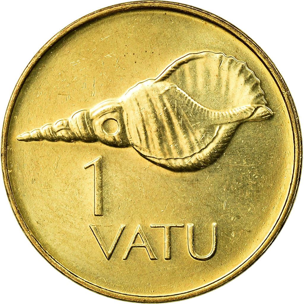 Vanuatu | 1 Vatu Coin | Melanesian Warrior | Triton Conch Shell | Km:3 | 1983 - 2002
