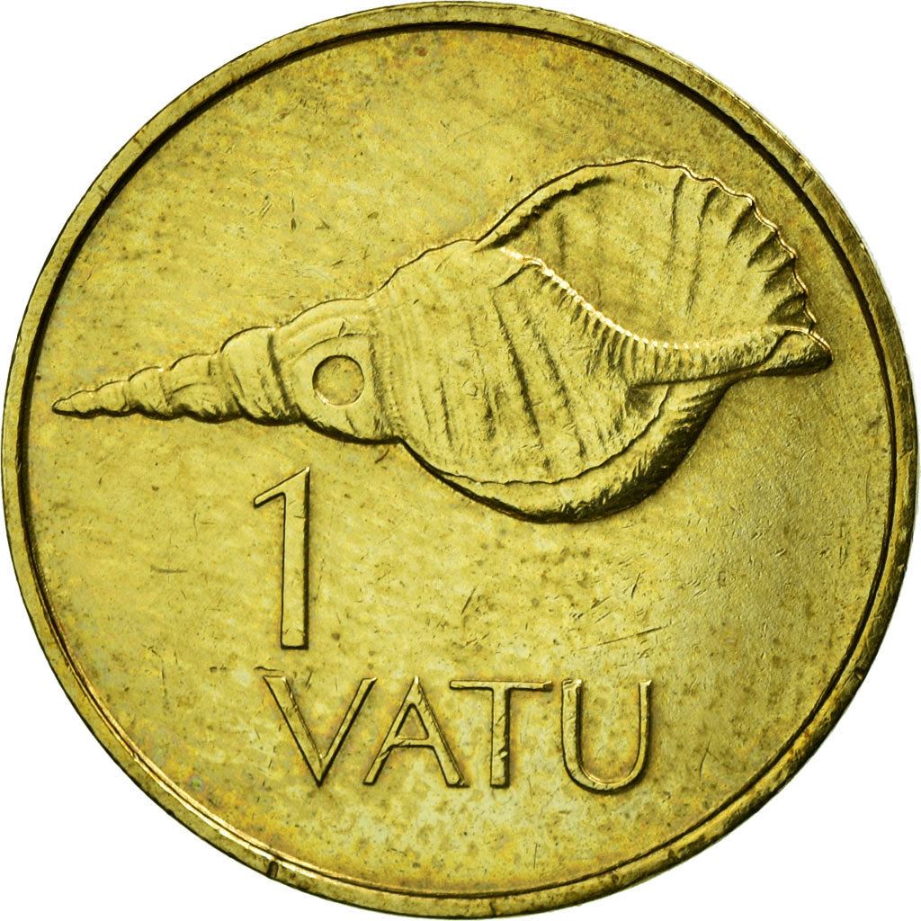 Vanuatu | 1 Vatu Coin | Melanesian Warrior | Triton Conch Shell | Km:3 | 1983 - 2002