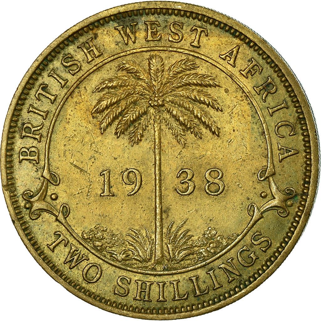 British West Africa | 2 Shillings Coin | Palm Tree | George VI | Km:24 | 1938 - 1947