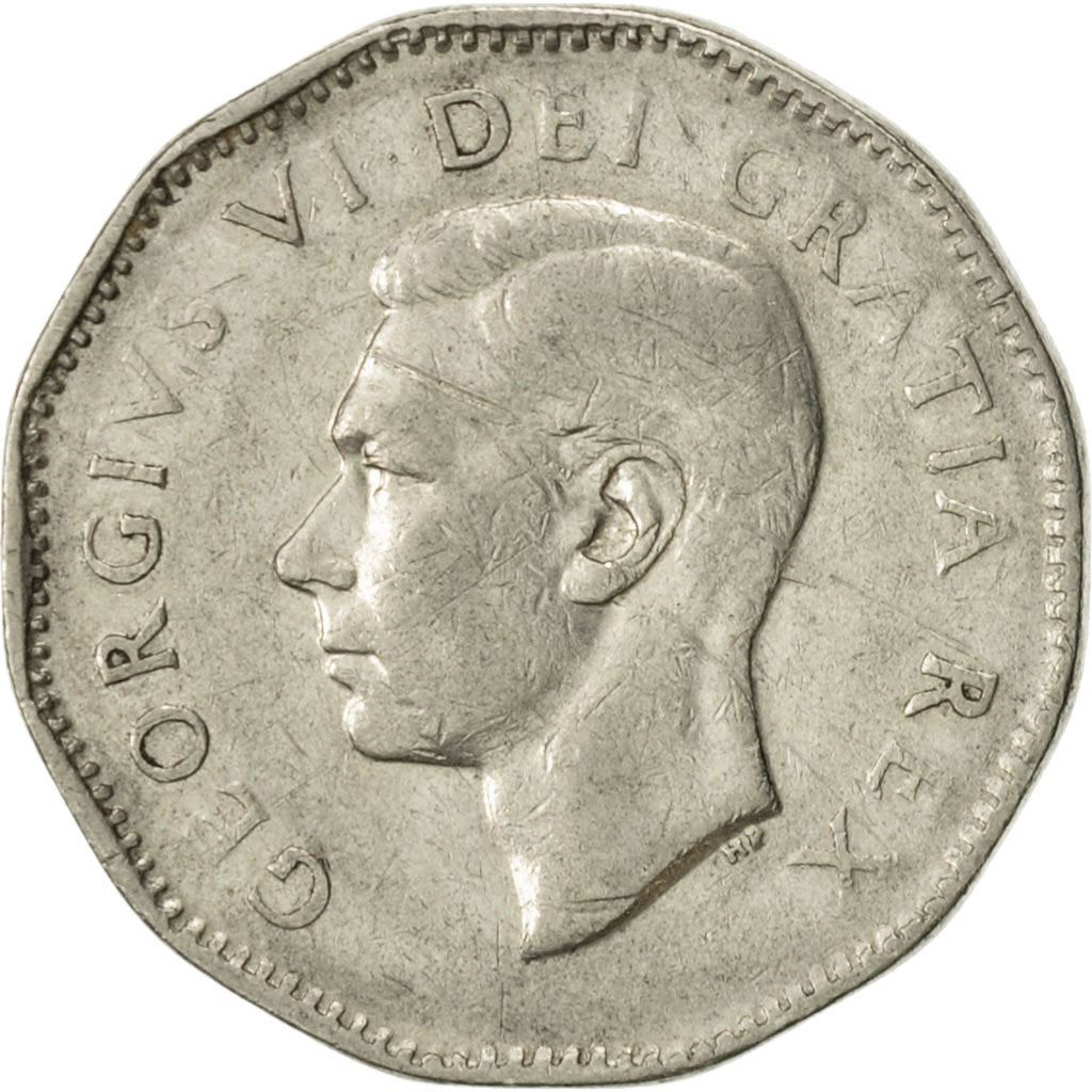 Canada | 5 Cents Coin | Nickel | KM:42 | 1948-1950