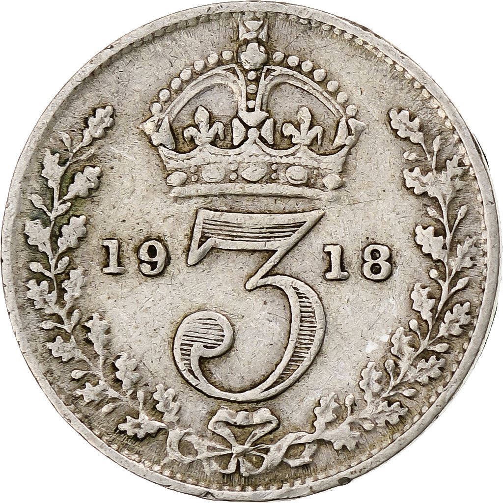 United Kingdom | 3 Pence Coin | George V | Km:813 | 1911 - 1920