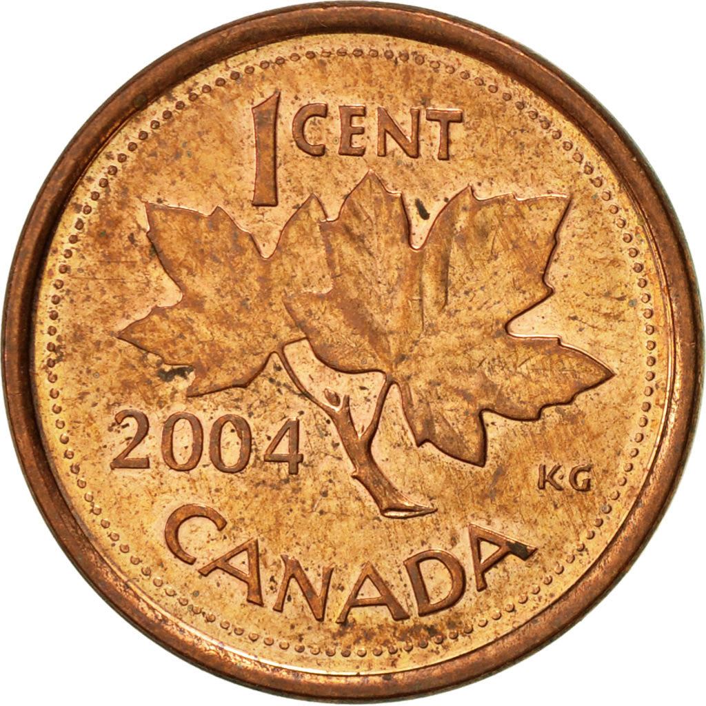 Canada | 1 Cent Coin | Copper plated zinc | 4th portrait; non-magnetic | KM:490 | 2003-2012