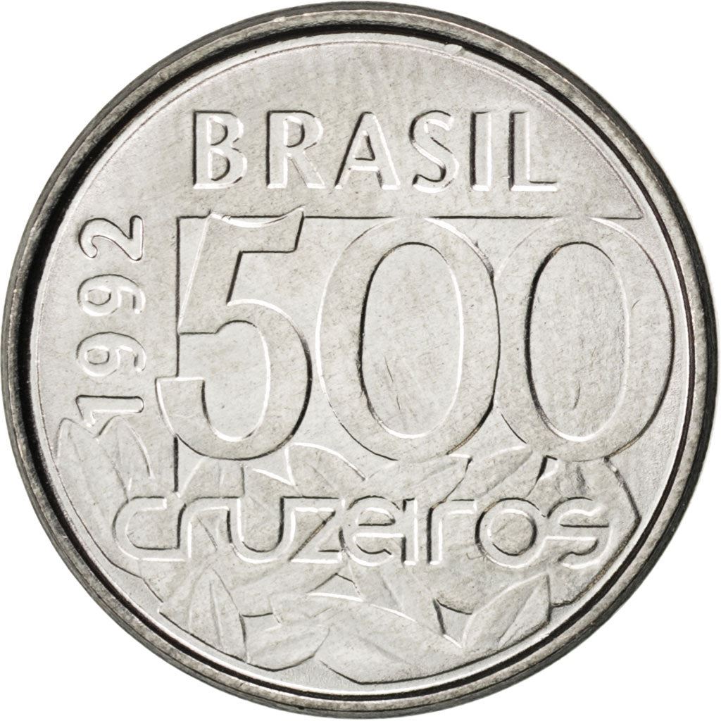 Brazil | 500 Cruzeiros Coin | Sea turtle | Km:624 | 1992 - 1993