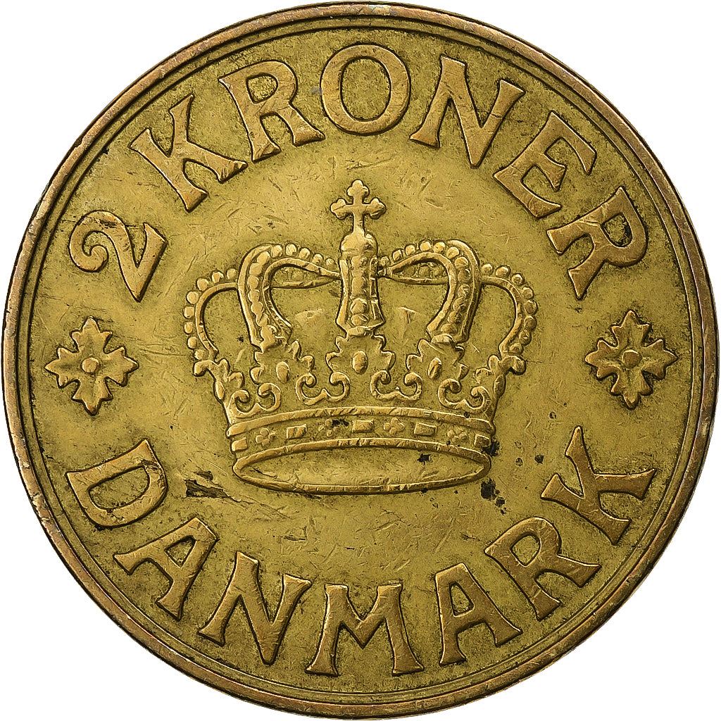 Denmark | 2 Kroner Coin | Monogram | Km:825 | 1924 - 1941