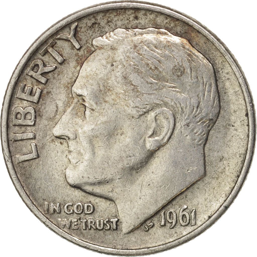 アメリカ合衆国 | 1ダイム硬貨 | フランクリン・D・ルーズベルト | KM:195 | 1946年 - 1964年