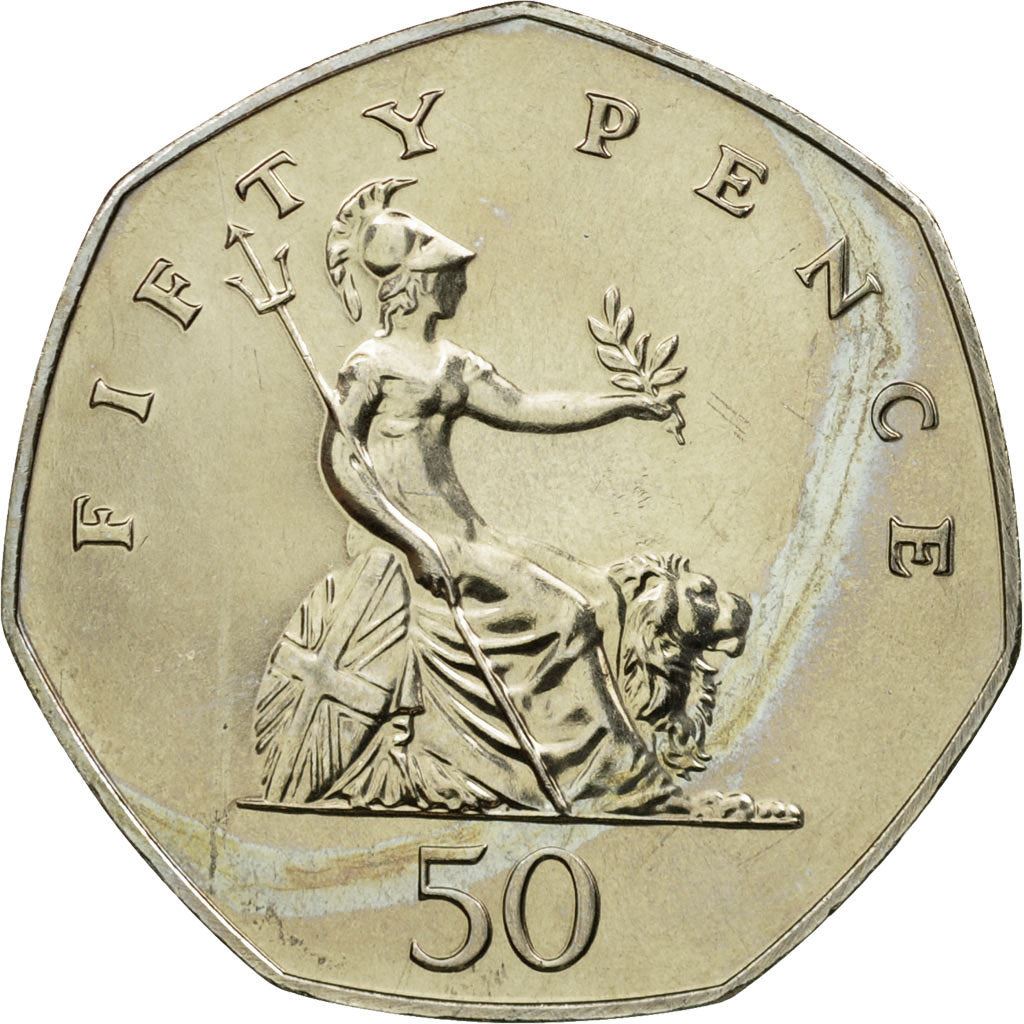 United Kingdom | 50 Pence Coin | Elizabeth II | Km:940.1 | 1985 - 1997