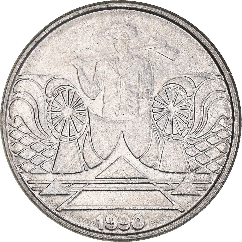 Brazil | 5 Cruzeiros Coin | Salt evaporation | Km:618 | 1990 - 1992