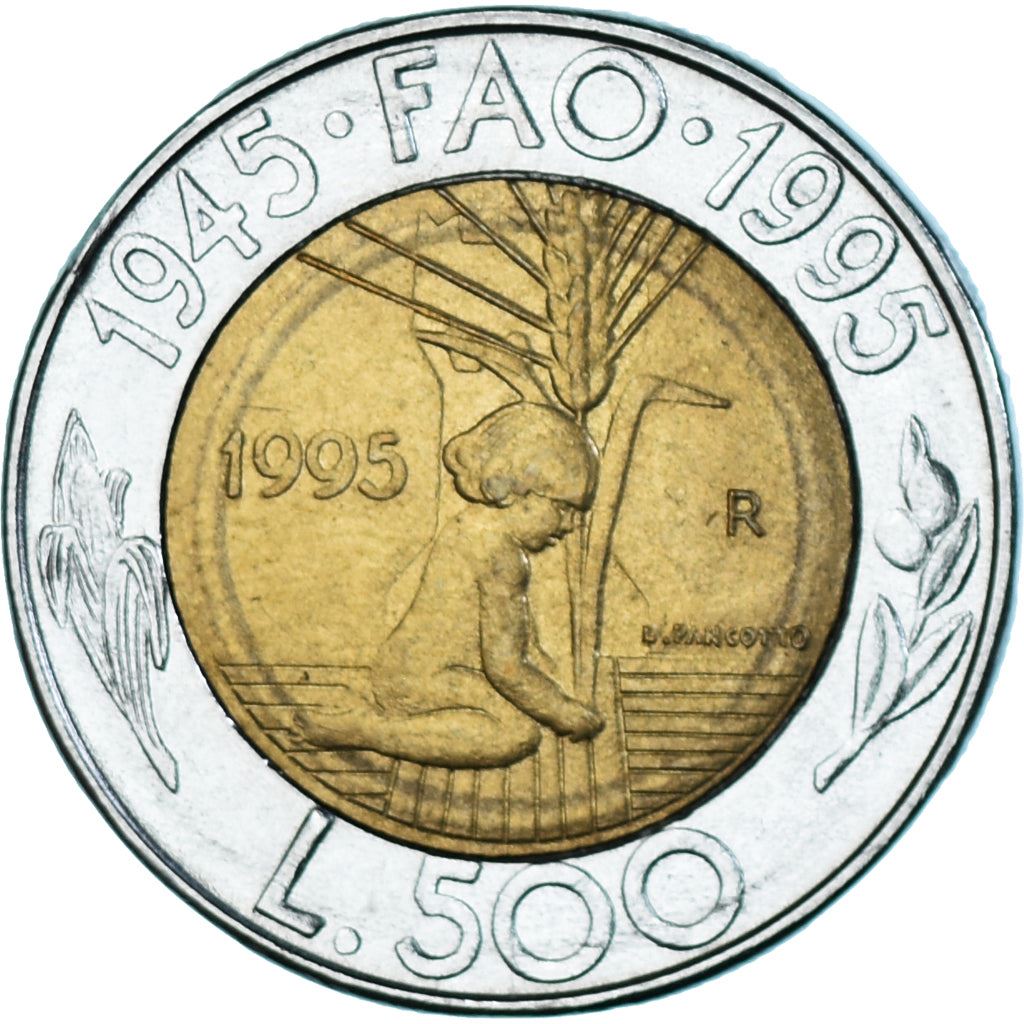 San Marino | 500 Lire Coin | FAO | Km:330 | 1995