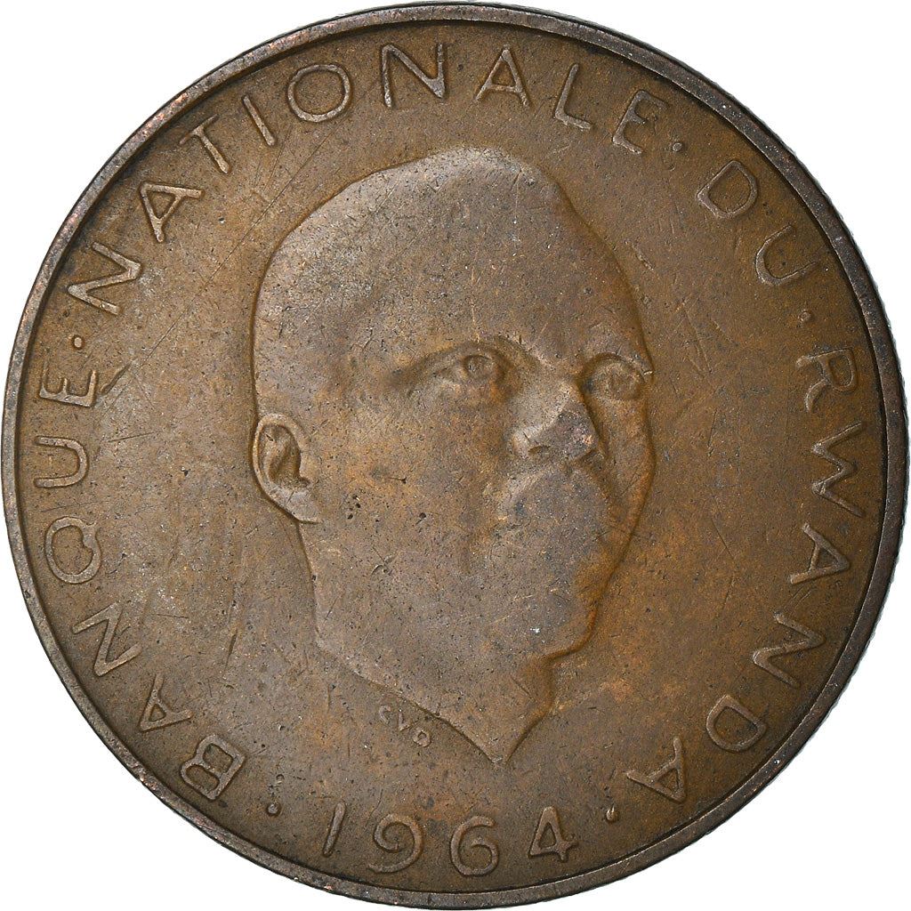 Rwanda | 5 Francs Coin | Grégoire Kayibanda | Km:6 | 1964 - 1965